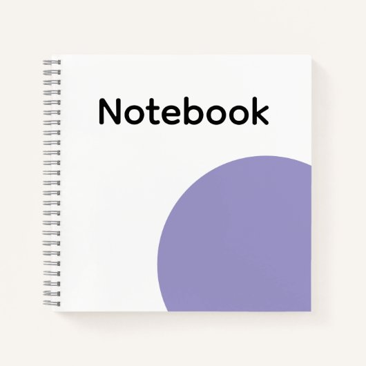 Minimalist Purple Circle Notebook Notitieboek (Voorkant)