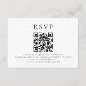 Minimalist QR Code Black White Wedding RSVP (Devant)