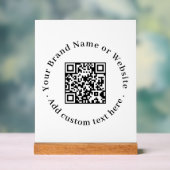 Minimalist QR Code | Clean Custom Promotional Acryl Bord (Neutraal)