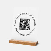 Minimalist QR Code | Clean Custom Promotional Acryl Bord (Hoek)