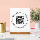 Minimalist QR Code | Clean Custom Promotional Acryl Bord (Huwelijk)
