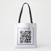 Minimalist QR Code Scan Me Business Draagtas (Voorkant)