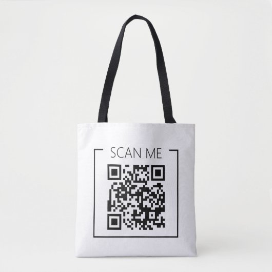 Minimalist QR Code Scan Me Business Draagtas (Voorkant)