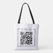 Minimalist QR Code Scan Me Business Draagtas (Achterkant)