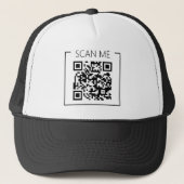 Minimalist QR Code Scan Me Business Trucker Pet (Voorkant)