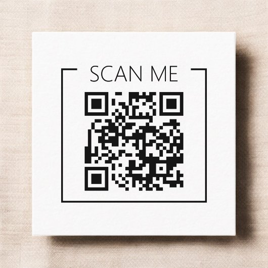 Minimalist QR Code Scan Me Business Vierkante Visitekaartje