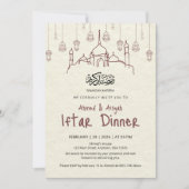 Minimalist Ramadan Kareem Iftar Dinner Invitation Kaart (Voorkant)