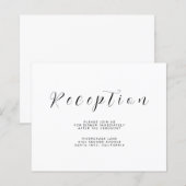 Minimalist Reception Information Insert Flyer (Devant / Derrière)