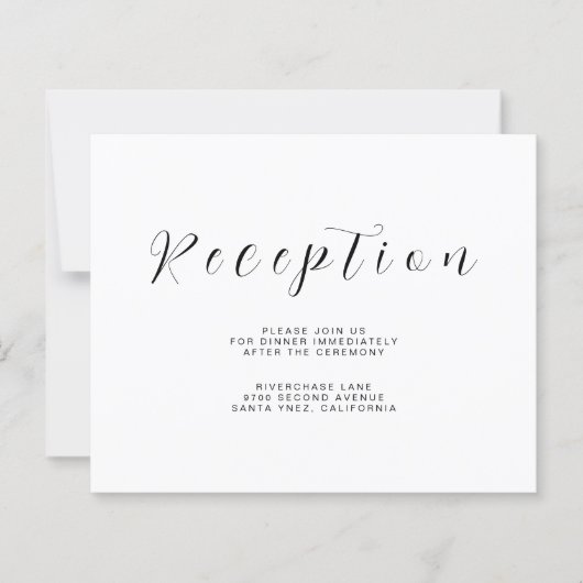 Minimalist Reception Information Insert Flyer (Devant)