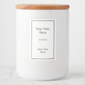 Minimalist Rectangular Adhesive Label Voedselcontainer Etiket (Voorkant)