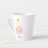 Minimalist Red Christmas Tree Mug – Merry Christma (Angle gauche)