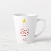 Minimalist Red Christmas Tree Mug – Merry Christma (Droite)