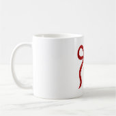 Minimalist Red Ribbon Bow Merry Christmas Koffiemok (Links)