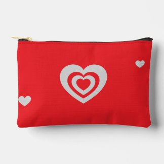 Minimalist Red with Heart Pattern Etui