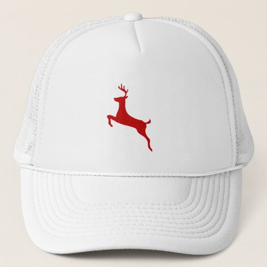 Minimalist Reindeer Christmas Trucker Hat - Festiv Trucker Pet (Voorkant)