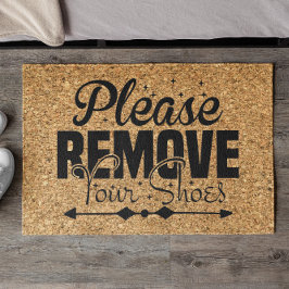 Minimalist Remove Your Shoes Entrance Cork Deurmat