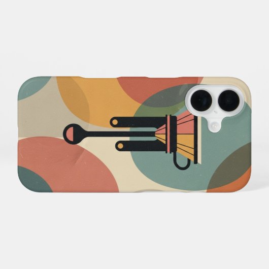 Minimalist Retro Pour-Over Coffee iPhone 16 Hoesje (Achterkant horizontaal)