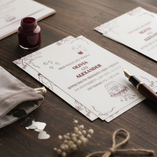 Minimalist Romantic Wedding Invitation