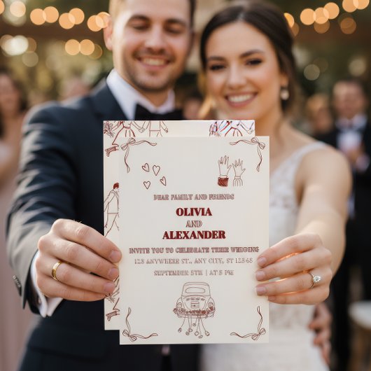 Minimalist Romantic Wedding Invitation