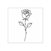 Minimalist Rose Botanical Line Art Rubberstempel (Afrduk)