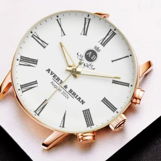 Minimalist Rose Gold Wedding Personalized with Nam Horloge