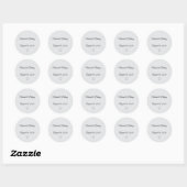 Minimalist Round Wedding Stickers (Feuille)