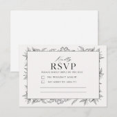 Minimalist RSVP Card | Wedding Response Card |  (Devant / Derrière)