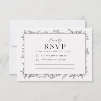 Minimalist RSVP Card | Wedding Response Card |  Kaartje