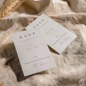 Minimalist RSVP card with meal choice