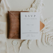Minimalist RSVP card with meal choice