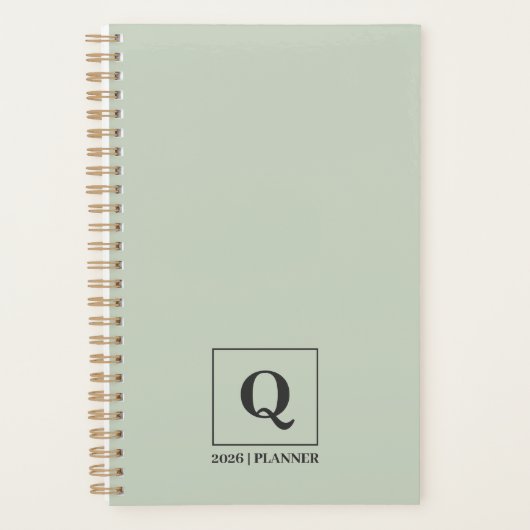 Minimalist Sage Green 2026 Planner (Voorkant)