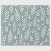 MINIMALIST SAGE GREEN LEAFY FOLIAGE BOTANIC CADEAUPAPIER (Vlak)