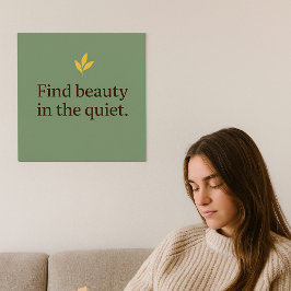 Minimalist Sage Green Poster for Calm Spaces