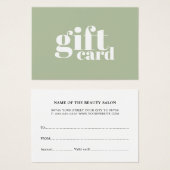 Minimalist Sage Green White Salon (Devant & derrière)