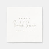 Minimalist Sage Script Naam Datum Vrijgezellenfees Servet (Voorkant)