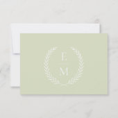 Minimalist Sage Wedding RSVP Cards (Dos)