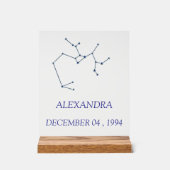 Minimalist Sagittarius Constellation Acrylic Sign (Recto)