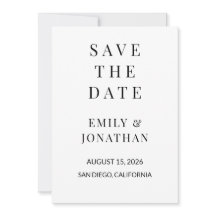 Minimalist Save the Date Kaart – Elegante Custom 5