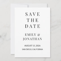 Minimalist Save the Date Kaart – Elegante Custom 5