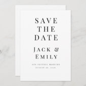 Minimalist Save the Date Template | Elegant Editab (Voorkant / Achterkant)