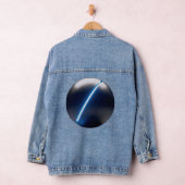 Minimalist sci-fi denim jacket (Hangar)