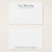 Minimalist Script Earring Display Card (Devant & derrière)