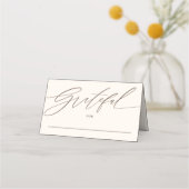 Minimalist Script Grateful For Thanksgiving  (Voorkant)