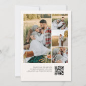 Minimalist Script Ivory Photo Wedding Kaart (Achterkant)