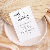Minimalist Script Wedding Invitation