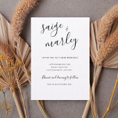 Minimalist Script Wedding Invitation
