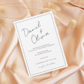 Minimalist Script Wedding Invitation | Modern Eleg