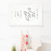 Minimalist Script Wedding Welcome Sign Banner (Insitu)