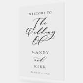 Minimalist Script Wedding Welcome Sign | Elegant Acryl Bord (Hoek)