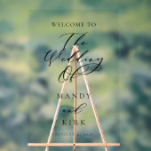 Minimalist Script Wedding Welcome Sign | Elegant Acryl Bord (Neutraal)